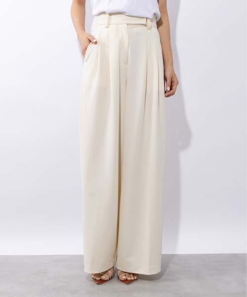 SETUP7(セットアップセブン)の「【SETUP7】Two Tuck Wide Pant ツータックワイドパンツ(スラックス・レディース・ブラウン/ブラック/オフホワイト・S/XS/M)」の9枚目の写真