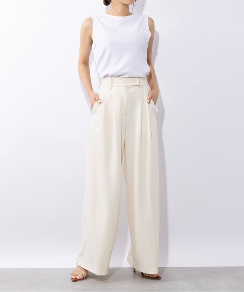 セール】【SETUP7】Two Tuck Wide Pant ツータックワイドパンツ
