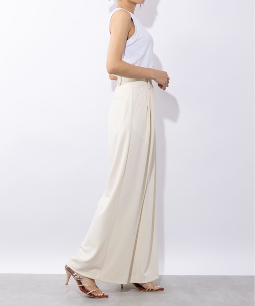 SETUP7(セットアップセブン)の「【SETUP7】Two Tuck Wide Pant ツータックワイドパンツ(スラックス・レディース・ブラウン/ブラック/オフホワイト・S/XS/M)」の11枚目の写真