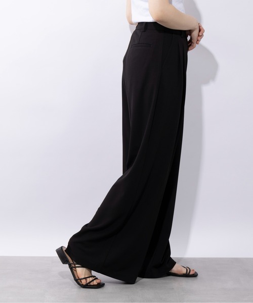 SETUP7(セットアップセブン)の「【SETUP7】Two Tuck Wide Pant ツータックワイドパンツ(スラックス・レディース・ブラウン/ブラック/オフホワイト・S/XS/M)」の13枚目の写真