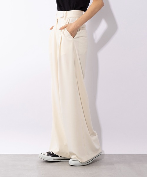 SETUP7(セットアップセブン)の「【SETUP7】Two Tuck Wide Pant ツータックワイドパンツ(スラックス・レディース・ブラウン/ブラック/オフホワイト・S/XS/M)」の5枚目の写真