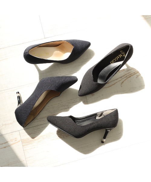 DEMETER(デメテル)の「7.5cm パールヒール☆ポインテッドトゥ ハートカットデザイン パンプス(パンプス・レディース・ネイビー/ベージュ/ブラック/ブラック系その他/シルバー・S/M/L/LL)」の7枚目の写真
