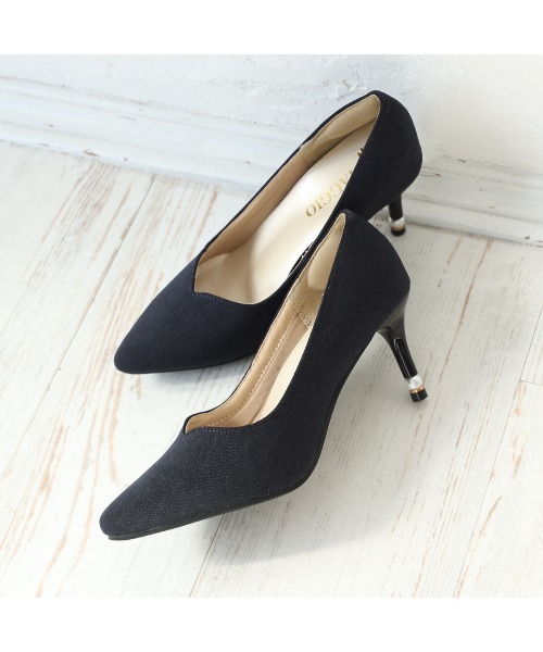 DEMETER(デメテル)の「7.5cm パールヒール☆ポインテッドトゥ ハートカットデザイン パンプス(パンプス・レディース・ネイビー/ベージュ/ブラック/ブラック系その他/シルバー・S/M/L/LL)」の15枚目の写真