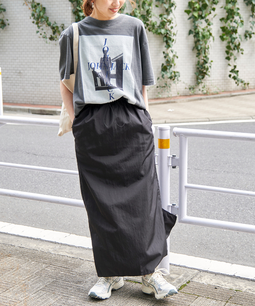 Spick & Span（スピックアンドスパン）の「ナイロンタフタイージースカート（スカート・レディース・ブラック・FREE）」の2枚目の写真