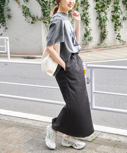 Spick & Span（スピックアンドスパン）の「ナイロンタフタイージースカート（スカート・レディース・ブラック・FREE）」の3枚目の写真