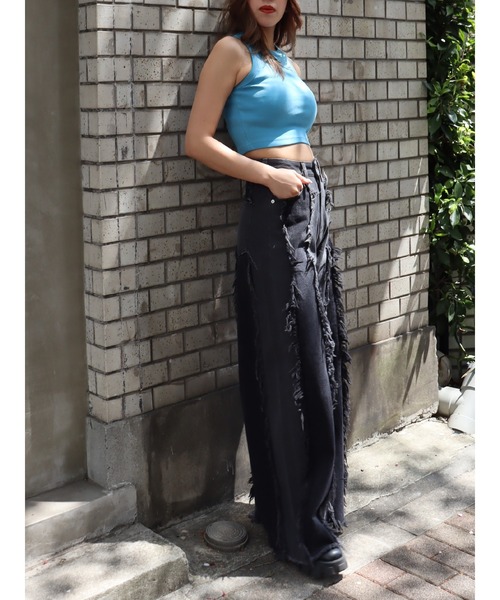 EVRIS（エヴリス）の「【ZOZO限定】ワンポイントアメスリタンクトップ（タンクトップ・レディース・ホワイト/ブラック/ピンク/ブルー・FREE）」の12枚目の写真