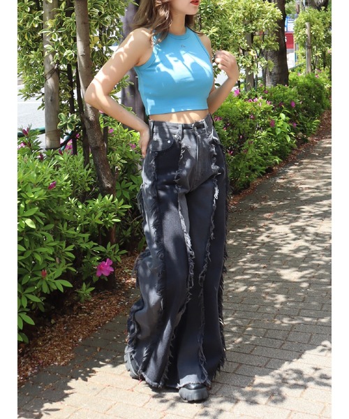 EVRIS（エヴリス）の「【ZOZO限定】ワンポイントアメスリタンクトップ（タンクトップ・レディース・ホワイト/ブラック/ピンク/ブルー・FREE）」の14枚目の写真