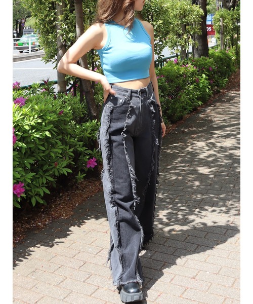 EVRIS（エヴリス）の「【ZOZO限定】ワンポイントアメスリタンクトップ（タンクトップ・レディース・ホワイト/ブラック/ピンク/ブルー・FREE）」の15枚目の写真