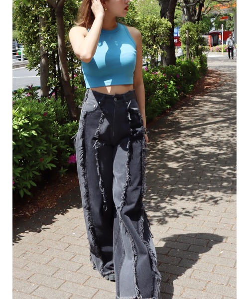 EVRIS（エヴリス）の「【ZOZO限定】ワンポイントアメスリタンクトップ（タンクトップ・レディース・ホワイト/ブラック/ピンク/ブルー・FREE）」の16枚目の写真