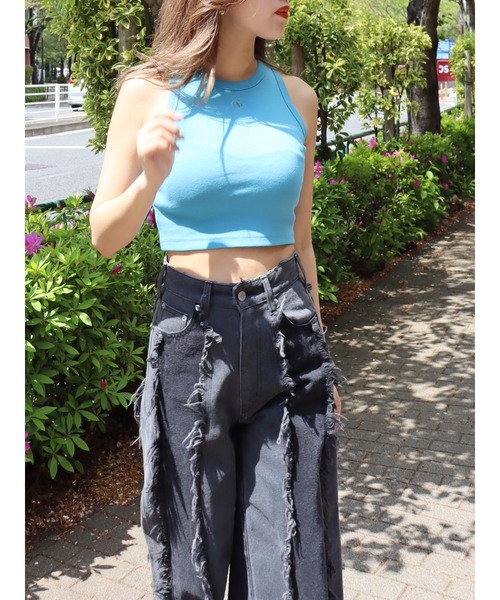 EVRIS（エヴリス）の「【ZOZO限定】ワンポイントアメスリタンクトップ（タンクトップ・レディース・ホワイト/ブラック/ピンク/ブルー・FREE）」の17枚目の写真