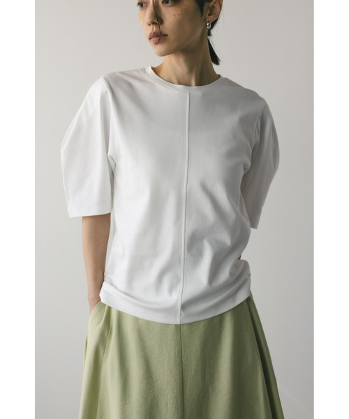 STYLEMIXER（スタイルミキサー）の「タックスリーブT（Tシャツ/カットソー・レディース・オレンジ系その他/ブラック/ホワイト・FREE）」の2枚目の写真