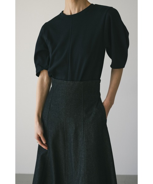 STYLEMIXER（スタイルミキサー）の「タックスリーブT（Tシャツ/カットソー・レディース・オレンジ系その他/ブラック/ホワイト・FREE）」の3枚目の写真