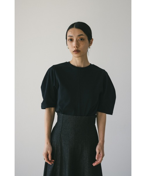 STYLEMIXER（スタイルミキサー）の「タックスリーブT（Tシャツ/カットソー・レディース・オレンジ系その他/ブラック/ホワイト・FREE）」の14枚目の写真