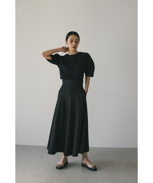 STYLEMIXER（スタイルミキサー）の「タックスリーブT（Tシャツ/カットソー・レディース・オレンジ系その他/ブラック/ホワイト・FREE）」の15枚目の写真