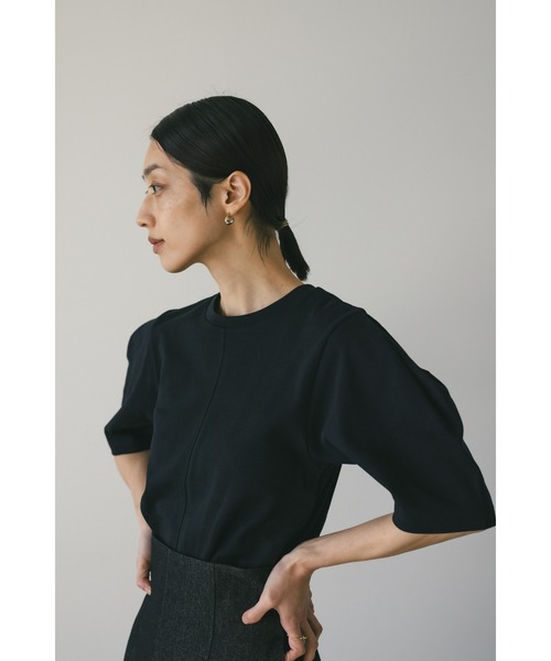 STYLEMIXER（スタイルミキサー）の「タックスリーブT（Tシャツ/カットソー・レディース・オレンジ系その他/ブラック/ホワイト・FREE）」の17枚目の写真