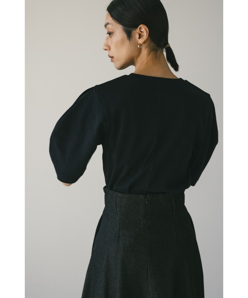 STYLEMIXER（スタイルミキサー）の「タックスリーブT（Tシャツ/カットソー・レディース・オレンジ系その他/ブラック/ホワイト・FREE）」の19枚目の写真