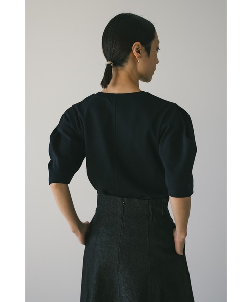 STYLEMIXER（スタイルミキサー）の「タックスリーブT（Tシャツ/カットソー・レディース・オレンジ系その他/ブラック/ホワイト・FREE）」の20枚目の写真