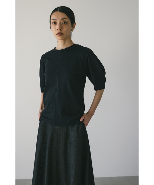 STYLEMIXER（スタイルミキサー）の「タックスリーブT（Tシャツ/カットソー・レディース・オレンジ系その他/ブラック/ホワイト・FREE）」の22枚目の写真