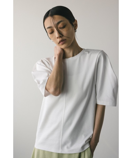 STYLEMIXER（スタイルミキサー）の「タックスリーブT（Tシャツ/カットソー・レディース・オレンジ系その他/ブラック/ホワイト・FREE）」の5枚目の写真