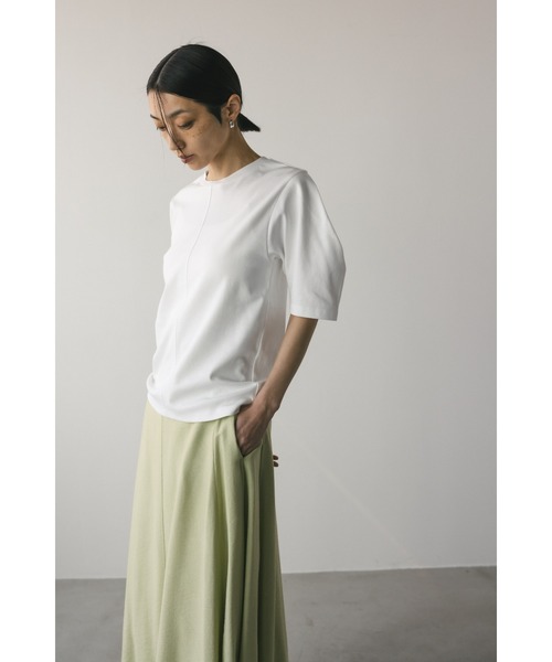 STYLEMIXER（スタイルミキサー）の「タックスリーブT（Tシャツ/カットソー・レディース・オレンジ系その他/ブラック/ホワイト・FREE）」の6枚目の写真