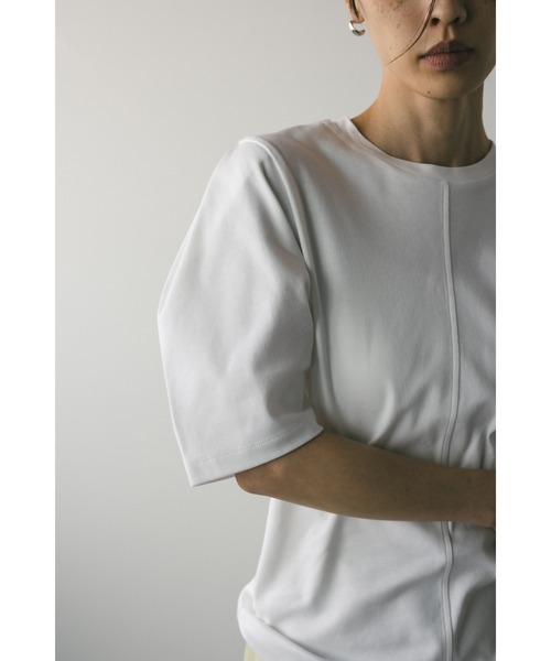 STYLEMIXER（スタイルミキサー）の「タックスリーブT（Tシャツ/カットソー・レディース・オレンジ系その他/ブラック/ホワイト・FREE）」の10枚目の写真