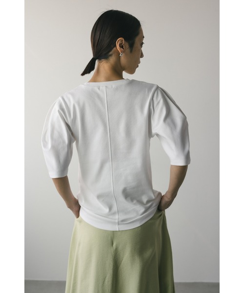 STYLEMIXER（スタイルミキサー）の「タックスリーブT（Tシャツ/カットソー・レディース・オレンジ系その他/ブラック/ホワイト・FREE）」の11枚目の写真