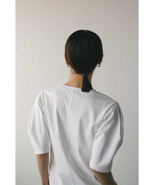 STYLEMIXER（スタイルミキサー）の「タックスリーブT（Tシャツ/カットソー・レディース・オレンジ系その他/ブラック/ホワイト・FREE）」の12枚目の写真