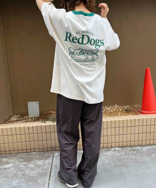 NO NEED（ノーニード）の「【Red Dogs】バックプリント リンガーTシャツ（Tシャツ/カットソー・メンズ・グリーン系/チャコール/ネイビー・M/L）」の9枚目の写真