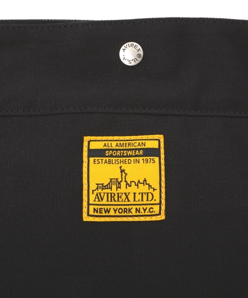 AVIREX（アヴィレックス）の「NEWSPAPER BAG / ニュースペーパー バッグ / AVIREX / アヴィレックス / AX2702（ショルダーバッグ・メンズ・ブラック/ホワイト系2・F）」の13枚目の写真