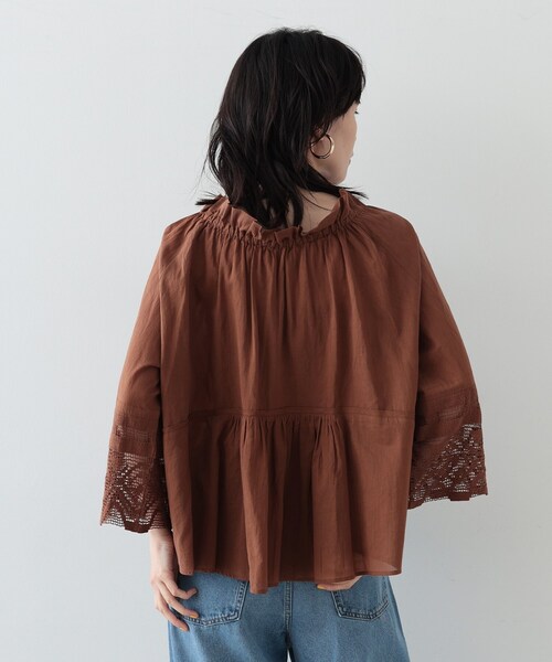 GALLEST（ギャレスト）の「◆ネックギャザーブラウス（シャツ/ブラウス・レディース・イエロー/ダークブラウン/ワインレッド・34/38）」の18枚目の写真