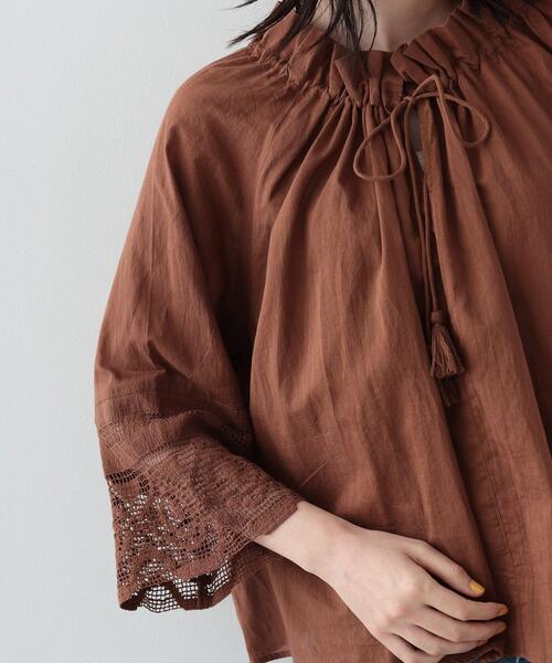 GALLEST（ギャレスト）の「◆ネックギャザーブラウス（シャツ/ブラウス・レディース・イエロー/ダークブラウン/ワインレッド・34/38）」の19枚目の写真