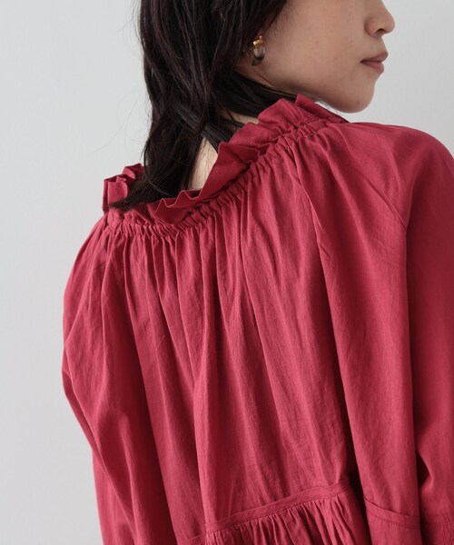 GALLEST（ギャレスト）の「◆ネックギャザーブラウス（シャツ/ブラウス・レディース・イエロー/ダークブラウン/ワインレッド・34/38）」の10枚目の写真