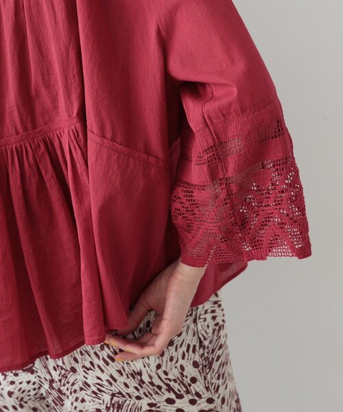 GALLEST（ギャレスト）の「◆ネックギャザーブラウス（シャツ/ブラウス・レディース・イエロー/ダークブラウン/ワインレッド・34/38）」の11枚目の写真