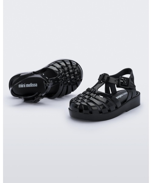 melissa(メリッサ)の「MINI MELISSA POSSESSION BB(サンダル・キッズ・クリアブラック/ピンク/ブルー/クリア・22-23/25-26/27/24)」の2枚目の写真
