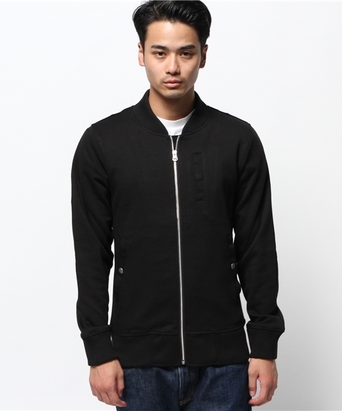 CIAOPANIC TYPY（チャオパニックティピー）の「ジャージーMA1ジャケット（ブルゾン・メンズ・オリーブ/ブラック・LARGE/SMALL/MEDIUM）」の11枚目の写真