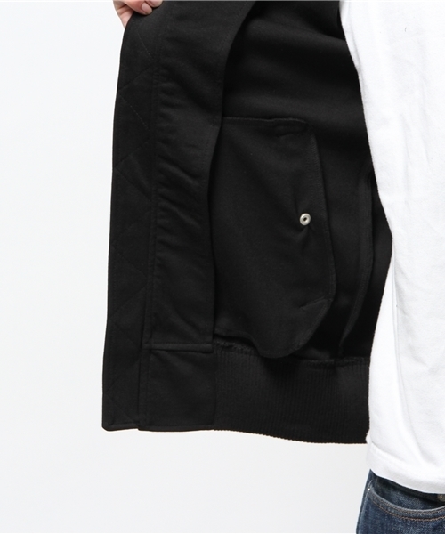 CIAOPANIC TYPY（チャオパニックティピー）の「ジャージーMA1ジャケット（ブルゾン・メンズ・オリーブ/ブラック・LARGE/SMALL/MEDIUM）」の9枚目の写真