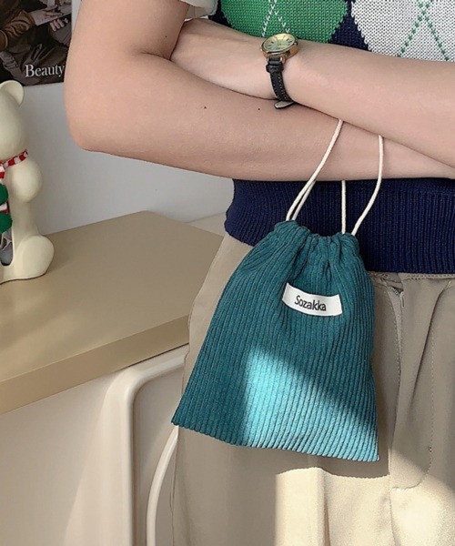 グランドセイコー セール セール】Pochi Pouch/コーデュロイ 巾着 ミニ ポーチ（ポーチ 財布・ケース・小物入れ