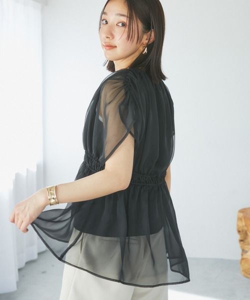 VIS（ビス）の「シアードッキングトップス（Tシャツ/カットソー・レディース・ブラック/ホワイト/ベージュ系その他・FREE）」の11枚目の写真