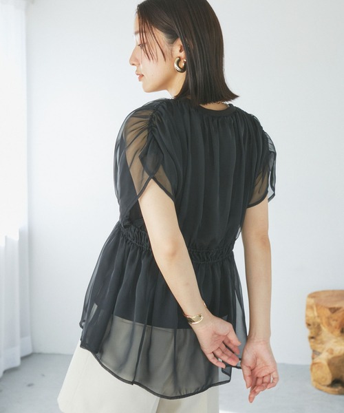 VIS（ビス）の「シアードッキングトップス（Tシャツ/カットソー・レディース・ブラック/ホワイト/ベージュ系その他・FREE）」の12枚目の写真