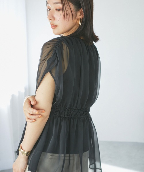 VIS（ビス）の「シアードッキングトップス（Tシャツ/カットソー・レディース・ブラック/ホワイト/ベージュ系その他・FREE）」の13枚目の写真