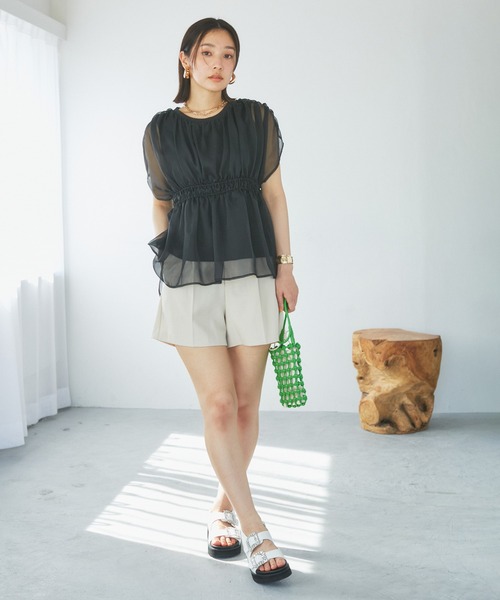 VIS（ビス）の「シアードッキングトップス（Tシャツ/カットソー・レディース・ブラック/ホワイト/ベージュ系その他・FREE）」の14枚目の写真