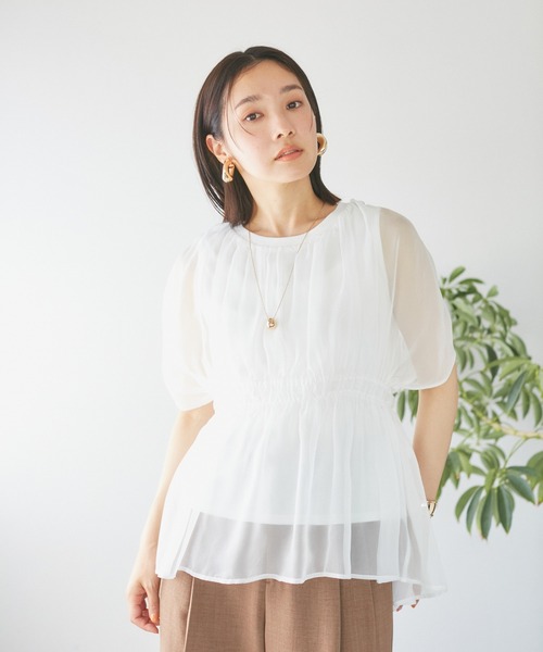 VIS（ビス）の「シアードッキングトップス（Tシャツ/カットソー・レディース・ブラック/ホワイト/ベージュ系その他・FREE）」の16枚目の写真