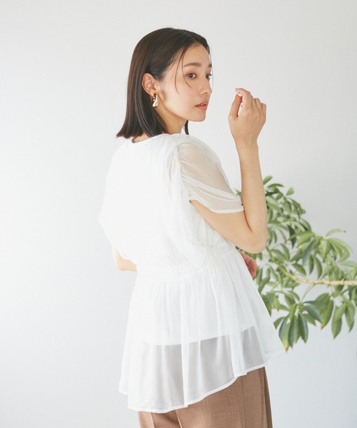 VIS（ビス）の「シアードッキングトップス（Tシャツ/カットソー・レディース・ブラック/ホワイト/ベージュ系その他・FREE）」の17枚目の写真