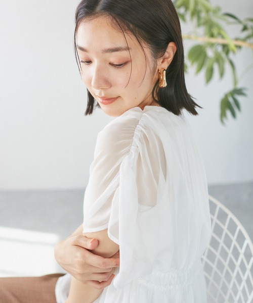 VIS（ビス）の「シアードッキングトップス（Tシャツ/カットソー・レディース・ブラック/ホワイト/ベージュ系その他・FREE）」の18枚目の写真