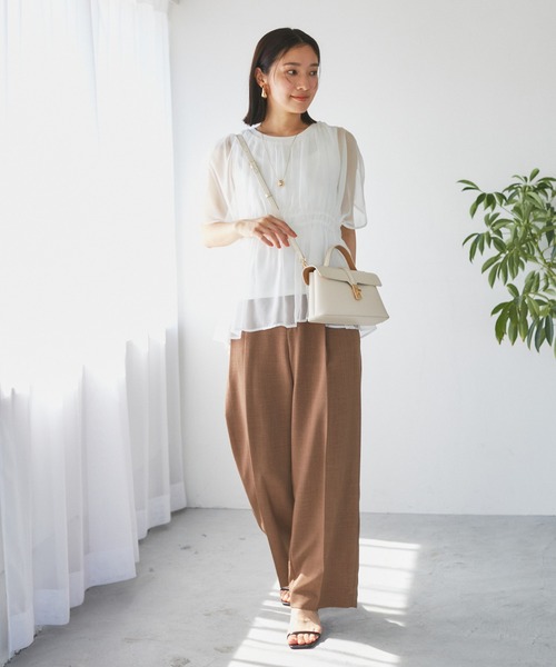 VIS（ビス）の「シアードッキングトップス（Tシャツ/カットソー・レディース・ブラック/ホワイト/ベージュ系その他・FREE）」の20枚目の写真