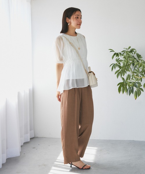 VIS（ビス）の「シアードッキングトップス（Tシャツ/カットソー・レディース・ブラック/ホワイト/ベージュ系その他・FREE）」の21枚目の写真