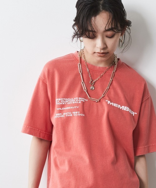 CHIC STYLE(シックスタイル)の「<大きいサイズ>綿100%製品染ロゴプリントTシャツ シックスタイル(Tシャツ/カットソー・レディース・パープル/ブラウン/レッド・LL/3L/4L/5L/L)」の15枚目の写真