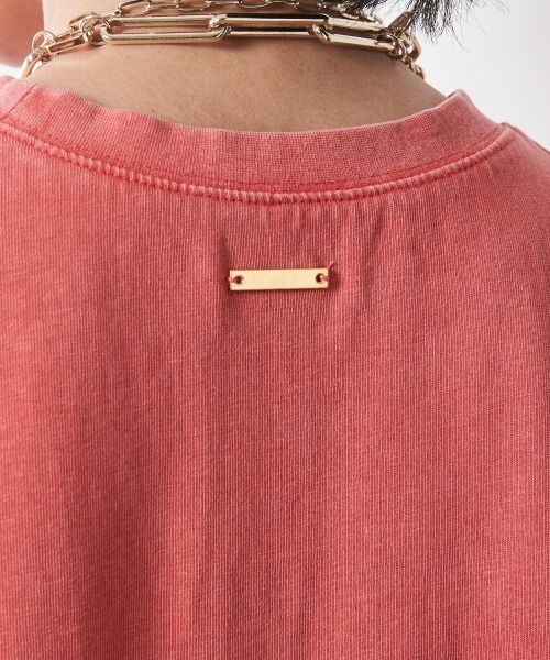CHIC STYLE(シックスタイル)の「<大きいサイズ>綿100%製品染ロゴプリントTシャツ シックスタイル(Tシャツ/カットソー・レディース・パープル/ブラウン/レッド・LL/3L/4L/5L/L)」の22枚目の写真