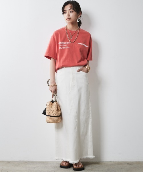 CHIC STYLE(シックスタイル)の「<大きいサイズ>綿100%製品染ロゴプリントTシャツ シックスタイル(Tシャツ/カットソー・レディース・パープル/ブラウン/レッド・LL/3L/4L/5L/L)」の6枚目の写真