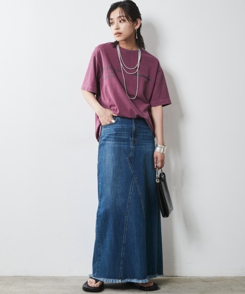 CHIC STYLE(シックスタイル)の「<大きいサイズ>綿100%製品染ロゴプリントTシャツ シックスタイル(Tシャツ/カットソー・レディース・パープル/ブラウン/レッド・LL/3L/4L/5L/L)」の14枚目の写真